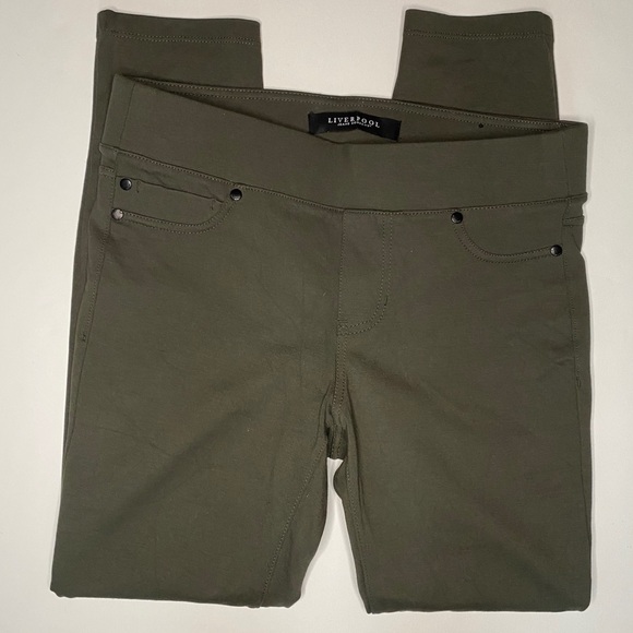 Liverpool Olive Green Leggings Size 4/27 - Picture 9 of 11